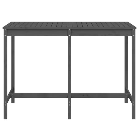 vidaXL Stolik ogrodowy, szary, 159,5x82,5x110 cm, lite drewno sosnowe