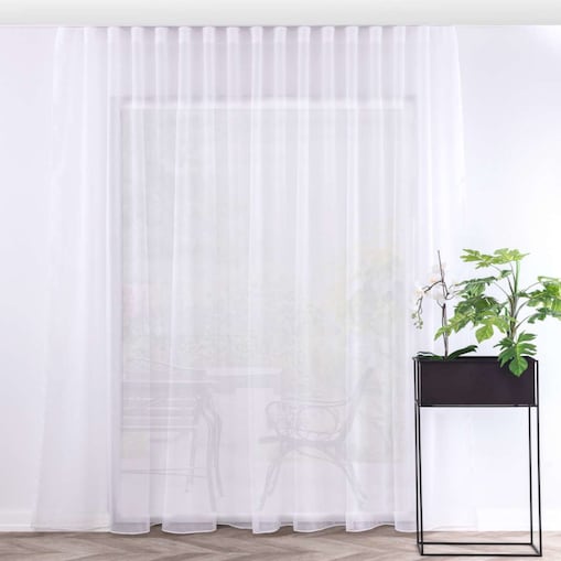 Firana na taśmie wave 300x265 biały natural look