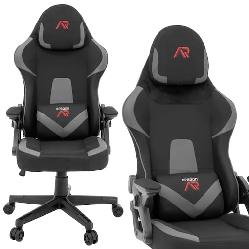 Fotel gamingowy regulowany Aragon biurowy dla GRACZA obrotowy krzesło