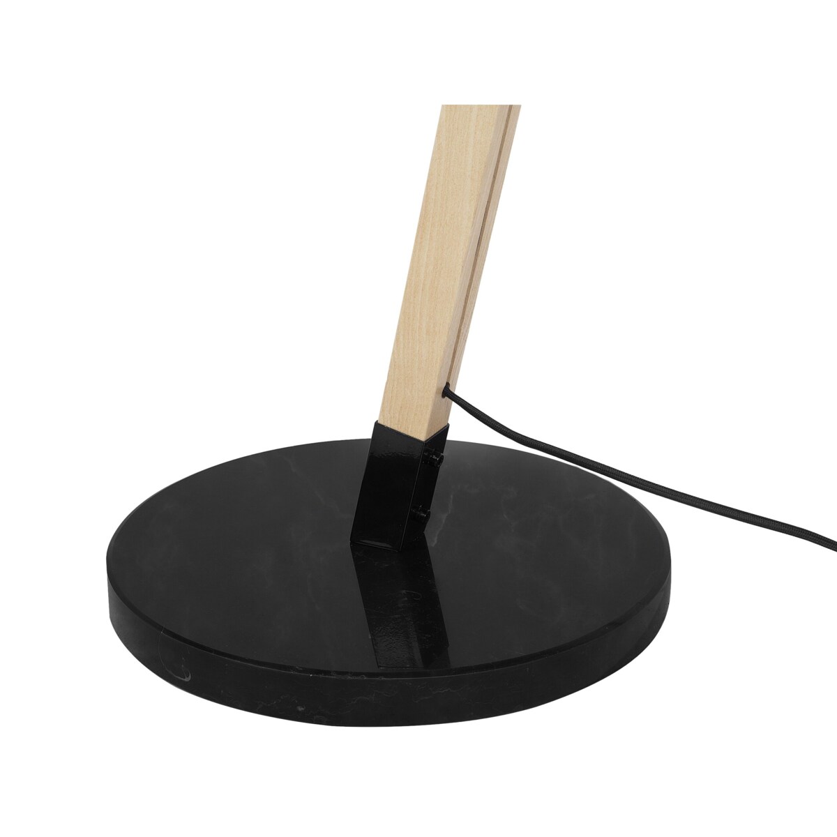 Lampa podłogowa regulowana drewniana czarna HETTON