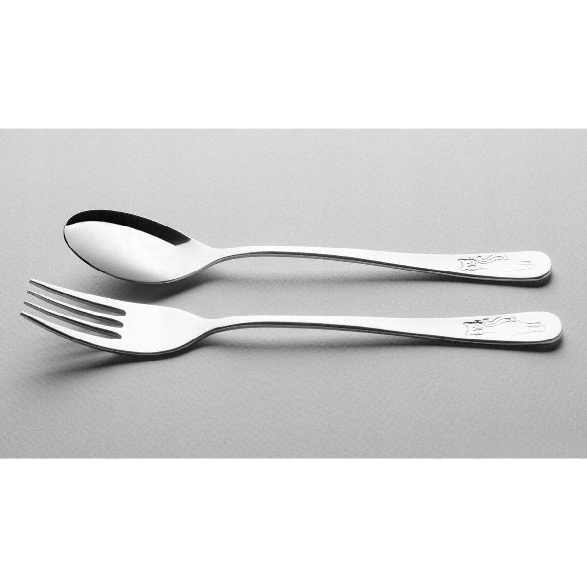 Gerlach Kotki Zestaw 4szt sztućców w pudełku Dla dzieci srebrny połysk