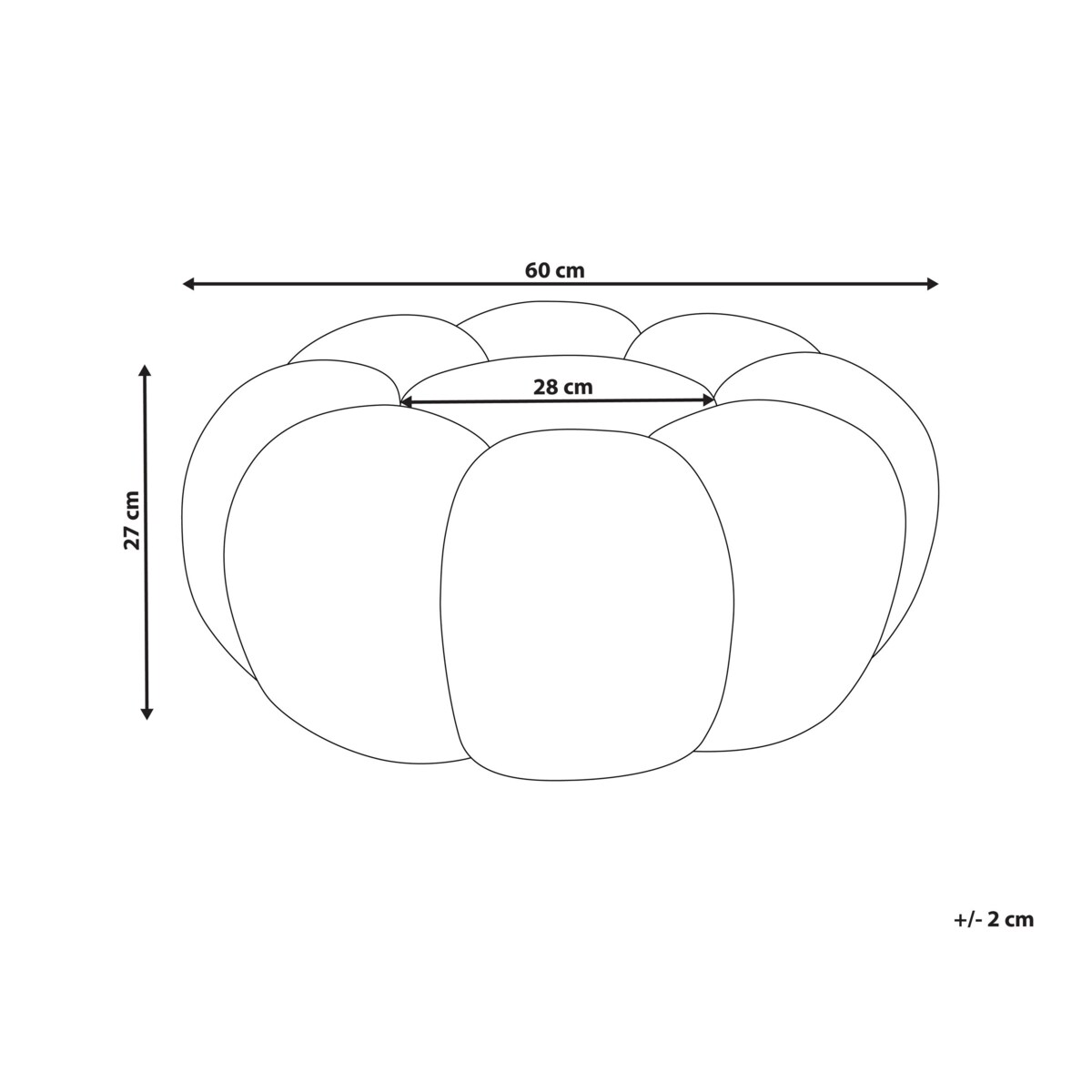Puf boucle 60 cm biały BEAUFORT