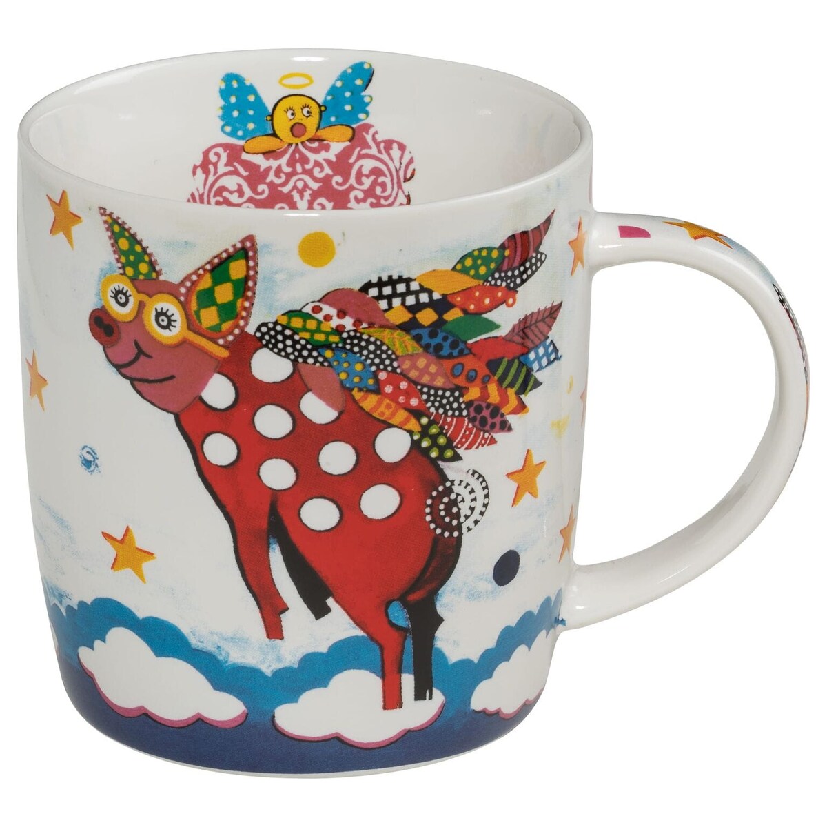 Kubek Smile Style Pigasus, biały z nadrukiem, 400 ml