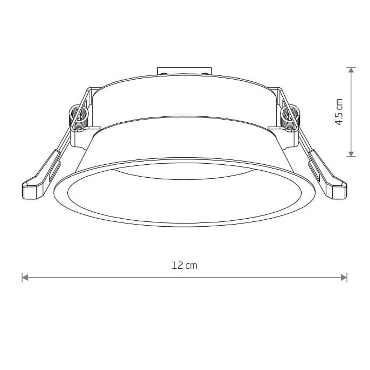 Okrągła lampa podtynkowa oczko Uno 10843 Nowodvorski kuchenna czarna