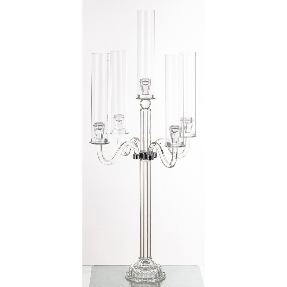 Świecznik szklany 5 ramienny 94x41x41 cm KANDELORO