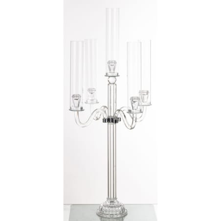 Świecznik szklany 5 ramienny 94x41x41 cm KANDELORO