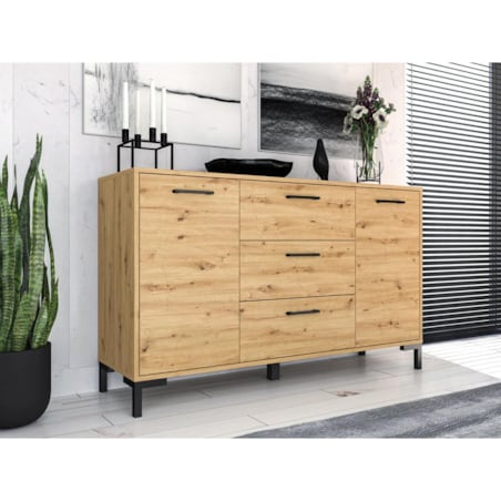 Komoda NIKOLA 140 2D3S dąb artisan
