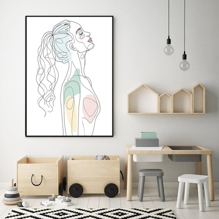 Poster Story, Plakat, Obraz - Kolorowa Dziewczyna, wymiary 21 x 30 cm