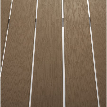 Stół ogrodowy VERNIO 180 cm 90 cm Metal Brązowy