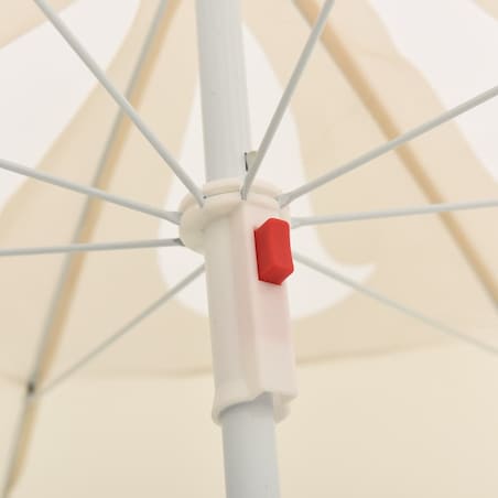 vidaXL Parasol ogrodowy na stalowym słupku, piaskowy, 180 cm