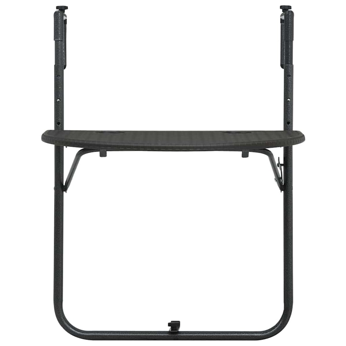 vidaXL Wiszący stolik balkonowy, brązowy, 60x64x83,5 cm, plastikowy