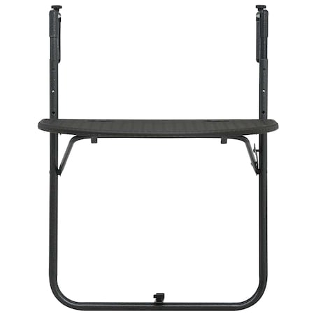 vidaXL Wiszący stolik balkonowy, brązowy, 60x64x83,5 cm, plastikowy