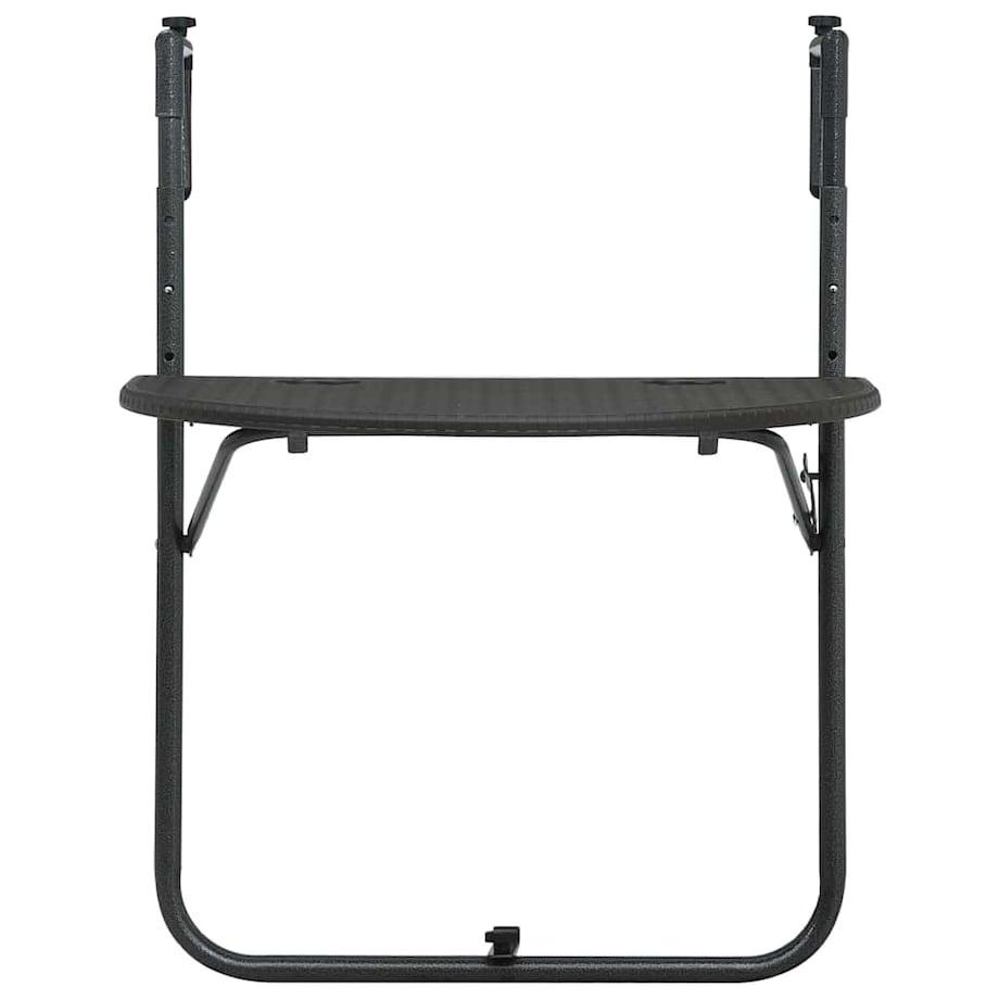 vidaXL Wiszący stolik balkonowy, brązowy, 60x64x83,5 cm, plastikowy