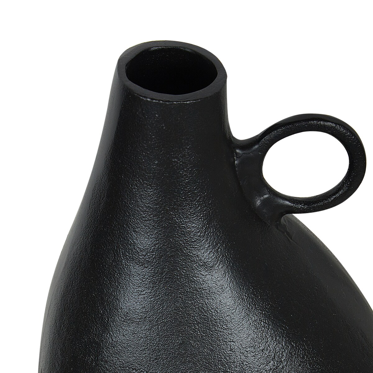 Wazon dekoracyjny NARBADA Metal 36 cm Czarny