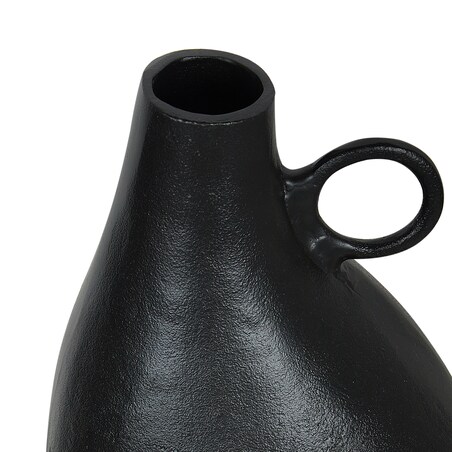 Wazon dekoracyjny NARBADA Metal 36 cm Czarny