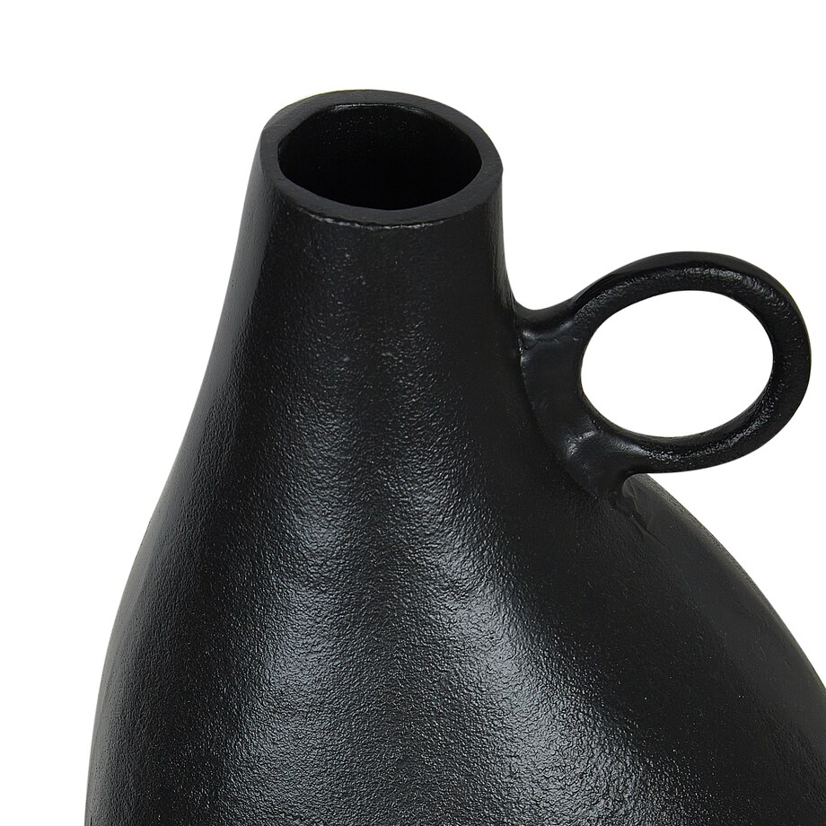 Wazon dekoracyjny NARBADA Metal 36 cm Czarny
