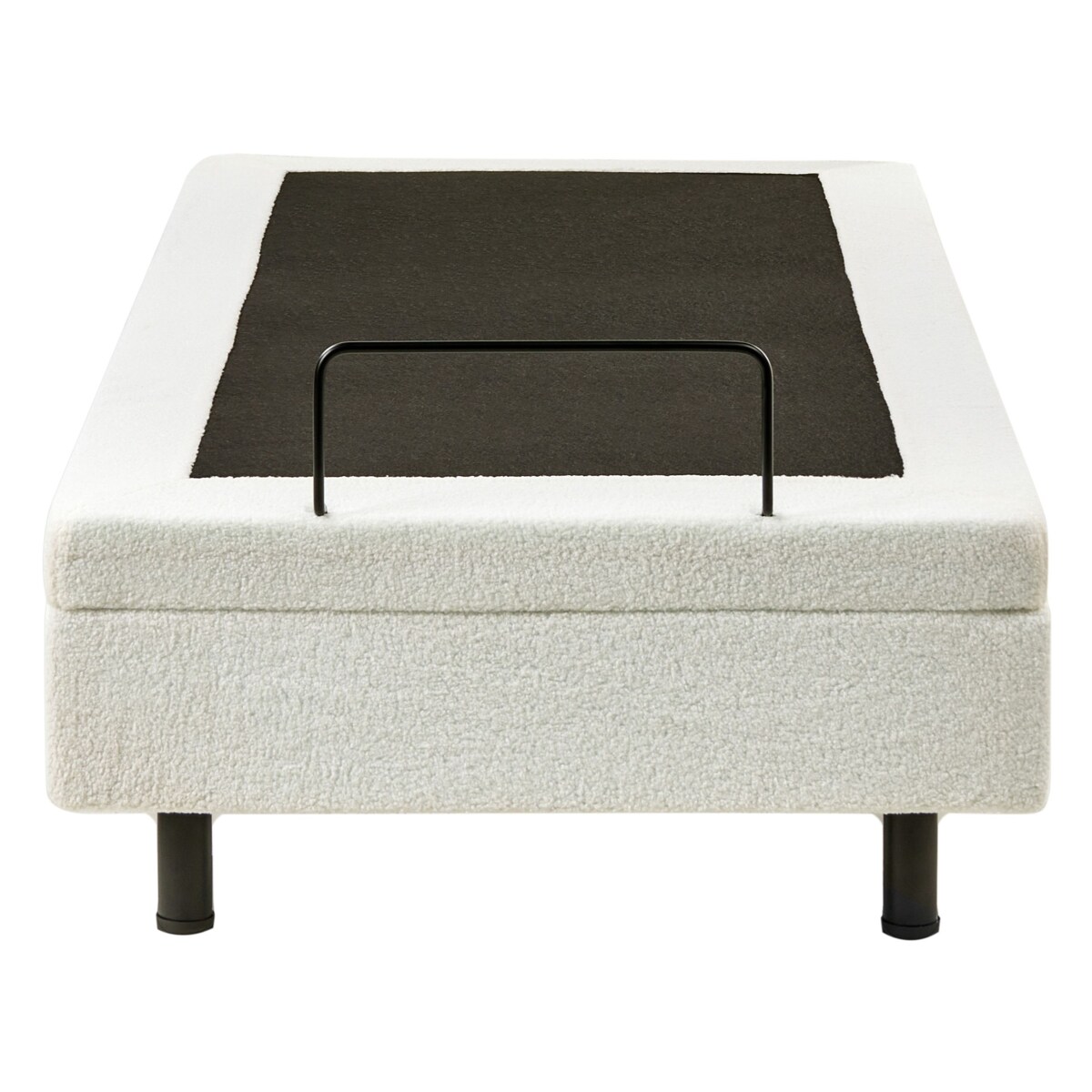 Łóżko regulowane bez zagłówka Boucle DUKE 80 x 200 cm Złamana biel