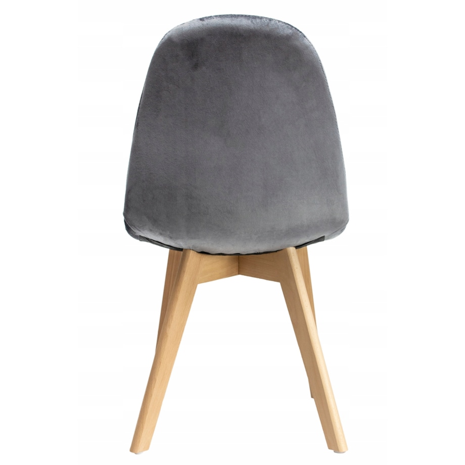 KRZESŁO skandynawskie TAPICEROWANE pikowane do kuchni salonu jadalni szare