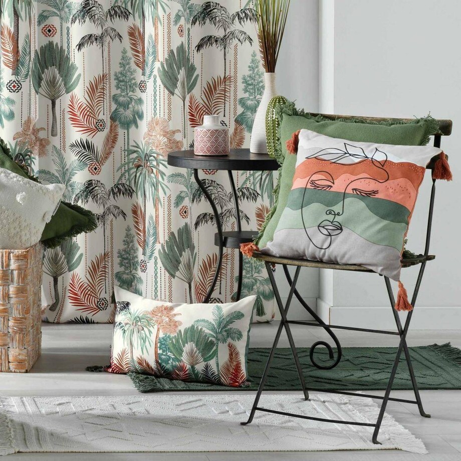 Poduszka dekoracyjna 40 x 40 cm SIWANA, frędzle