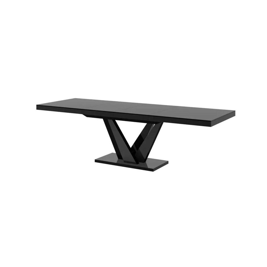 Stół rozkładany VEGAS 160(256)x89 czarny połysk