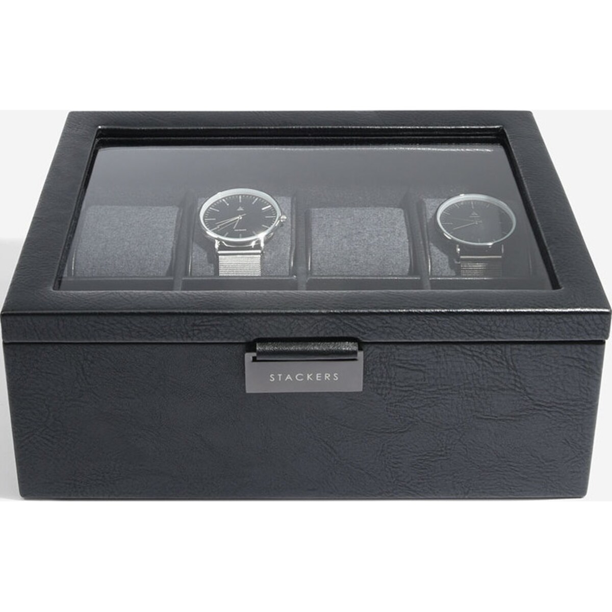 Pudełko na zegarki Stackers ośmiokomorowe czarne