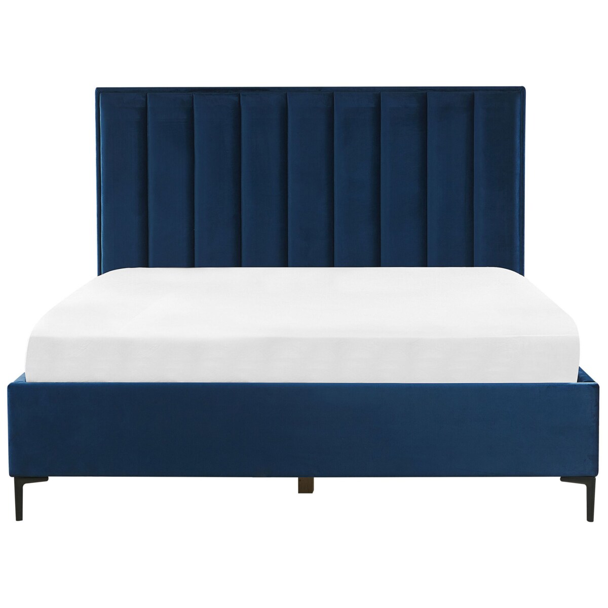 Zestaw do sypialni Welur SEZANNE 180 x 200 cm Granatowy