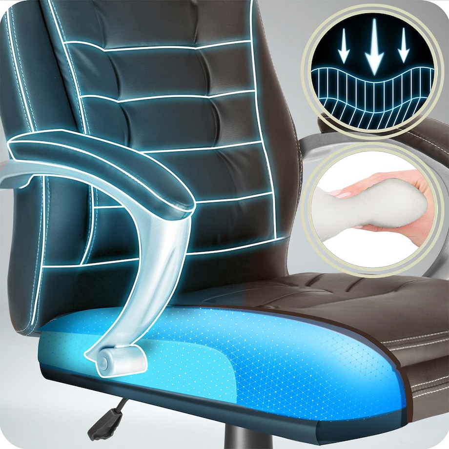 Fotel biurowy Sofotel 322 ciemny brąz - dark brown