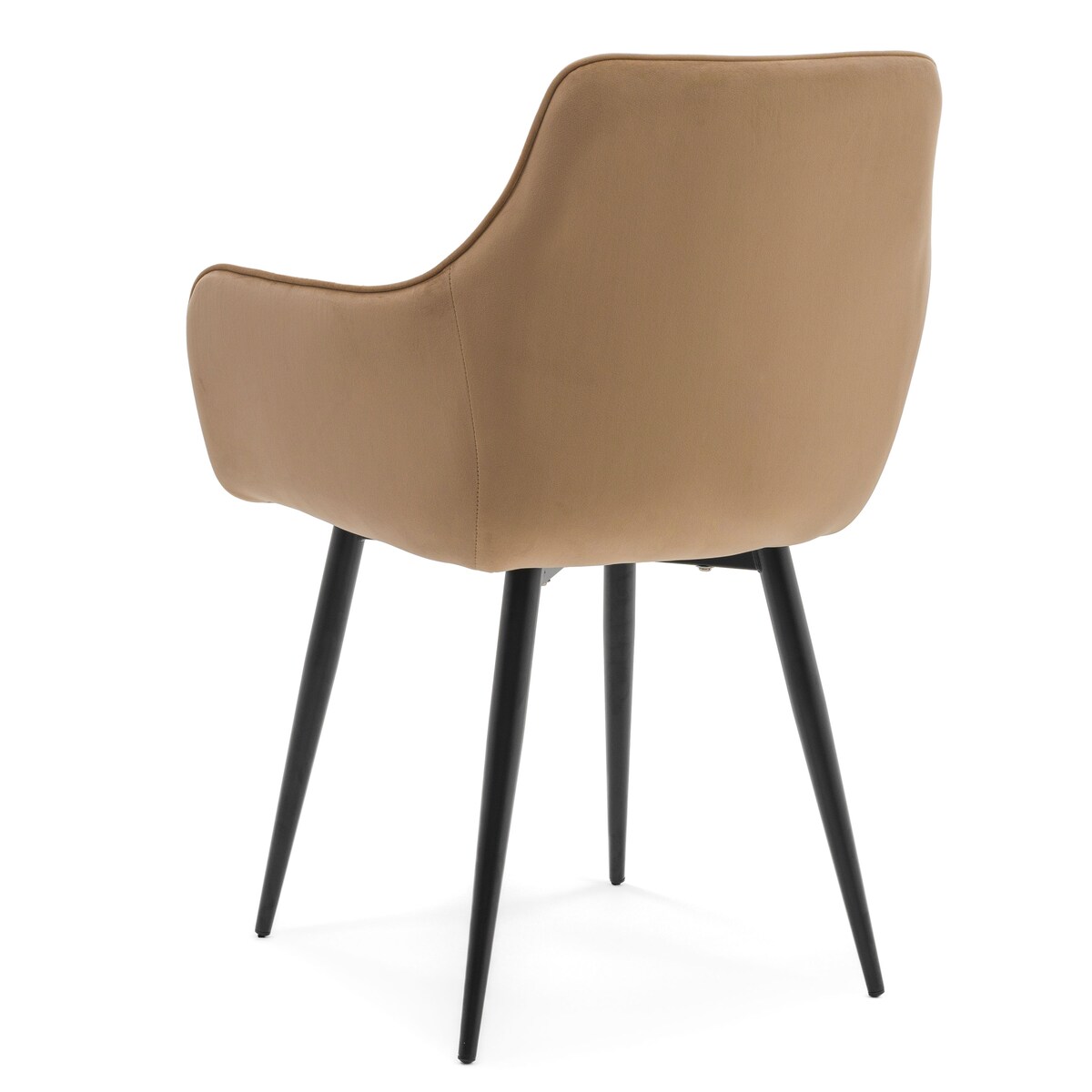 Krzesło tapicerowane welurowe QUATTRO velvet aksamit beżowe