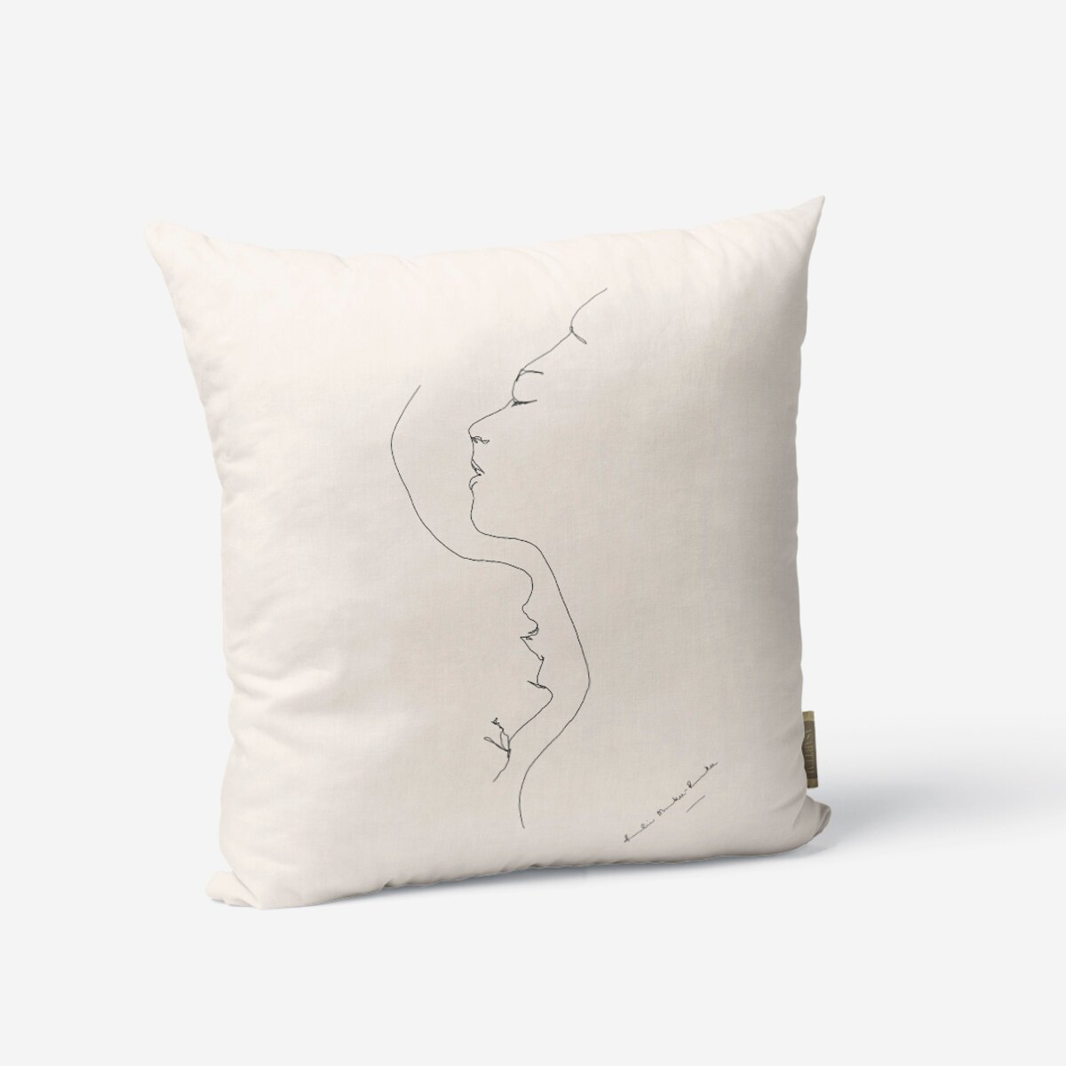 lniana poszewka na poduszkę - interpretation of love 45x45 cm