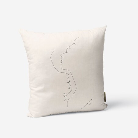 lniana poszewka na poduszkę - interpretation of love 45x45 cm