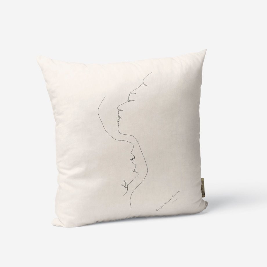 lniana poszewka na poduszkę - interpretation of love 45x45 cm