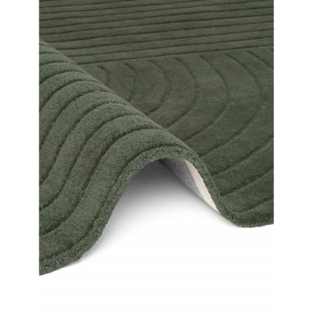 Dywan wełniany okrągły 150cm do salonu ,miekki zielone włosie,efekt 3d