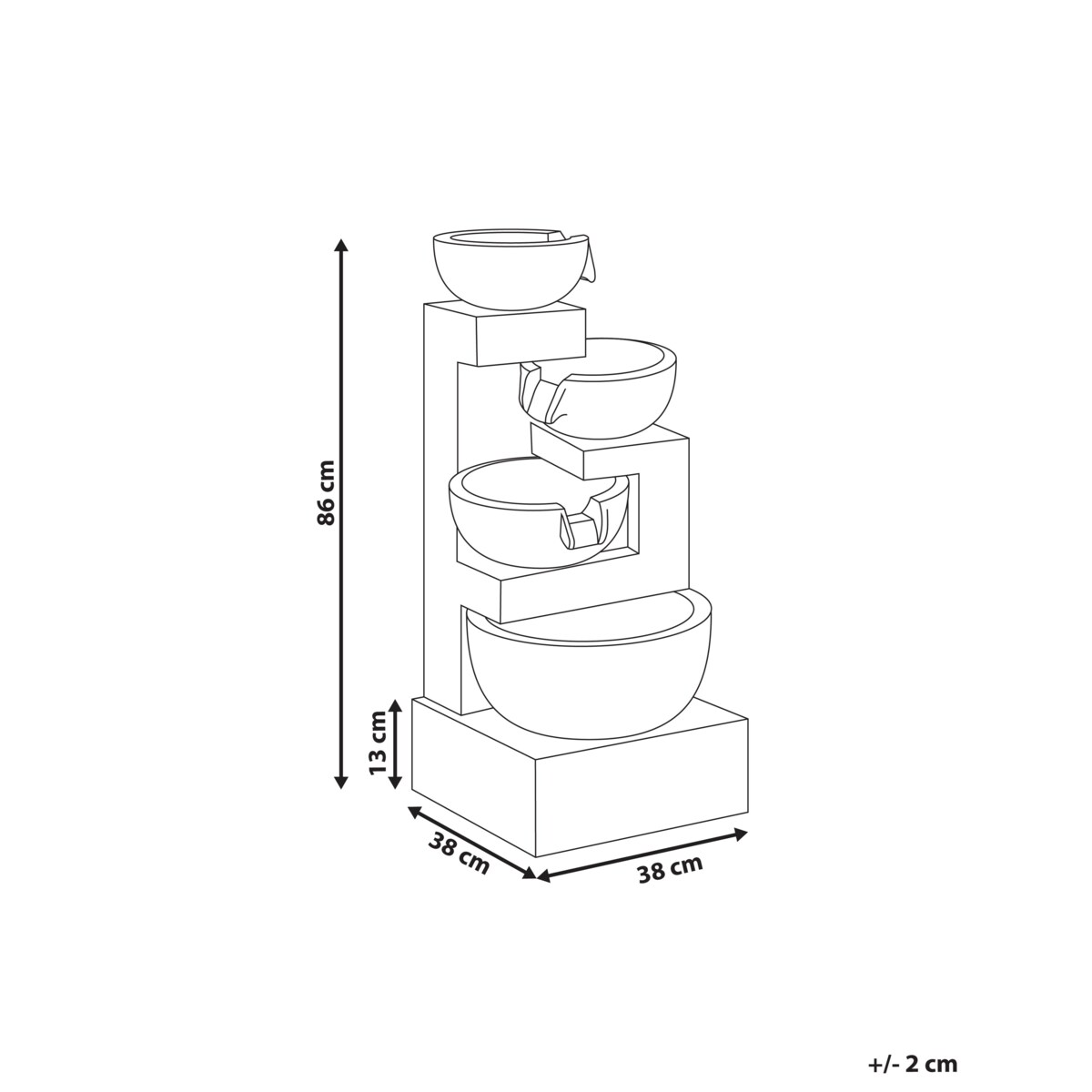 Fontanna ogrodowa VALLESINELLA Jasnobrązowy