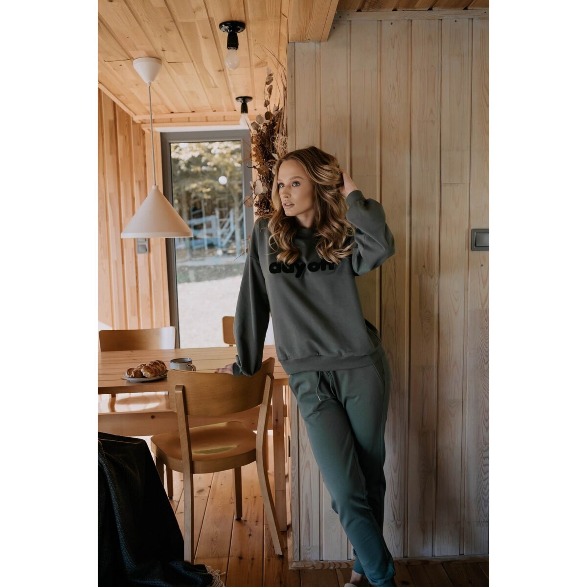 Bluza day off zielona khaki L