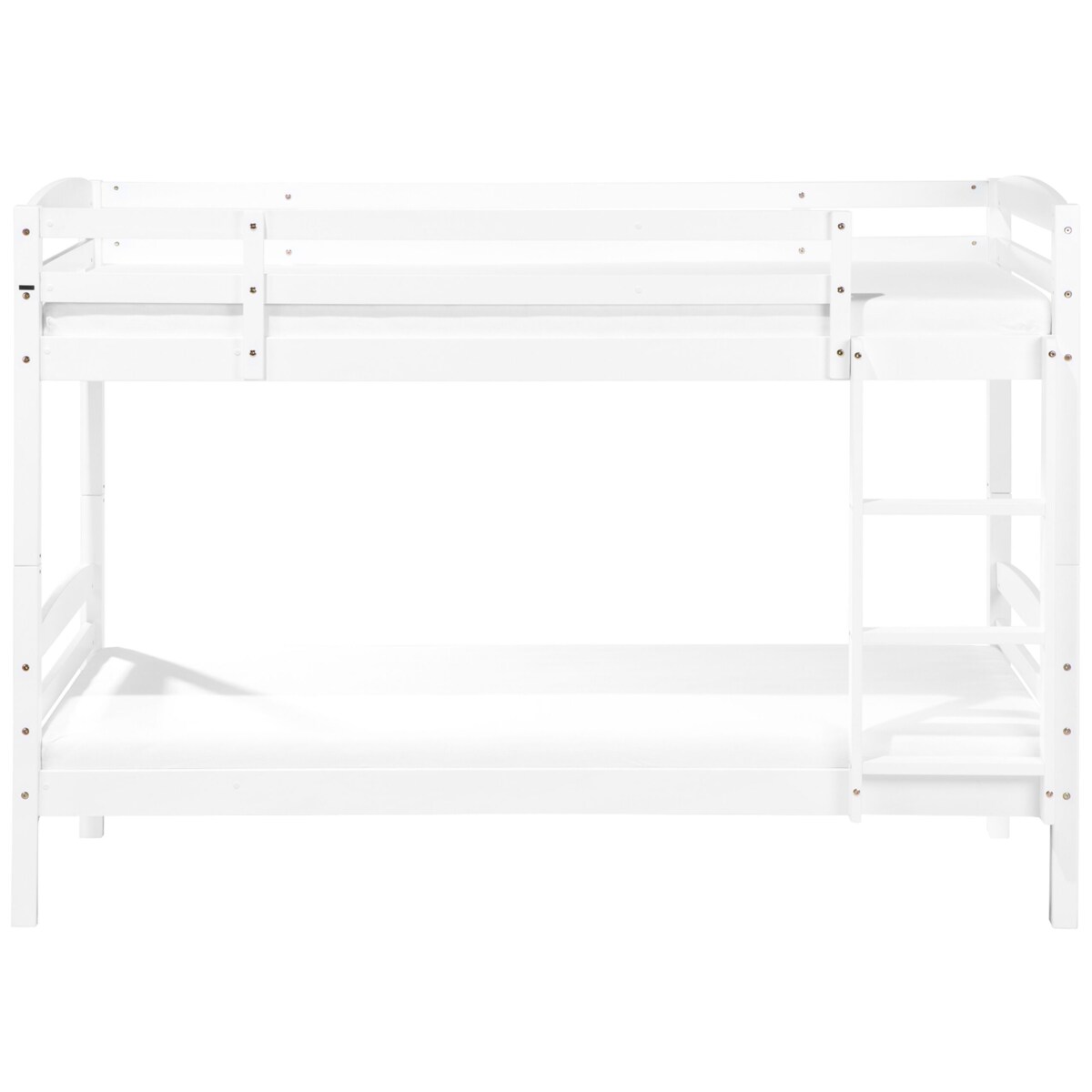 Łóżko piętrowe drewniane 90 x 200 cm białe REGAT