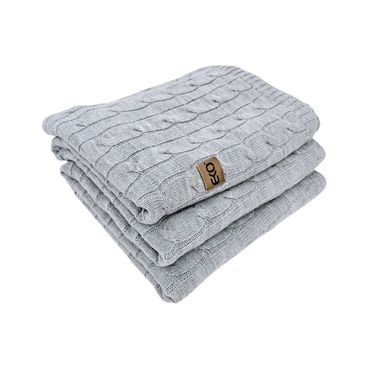 Koc dzianinowy kaszmir 200x220 cm – VERONA200 POPIEL