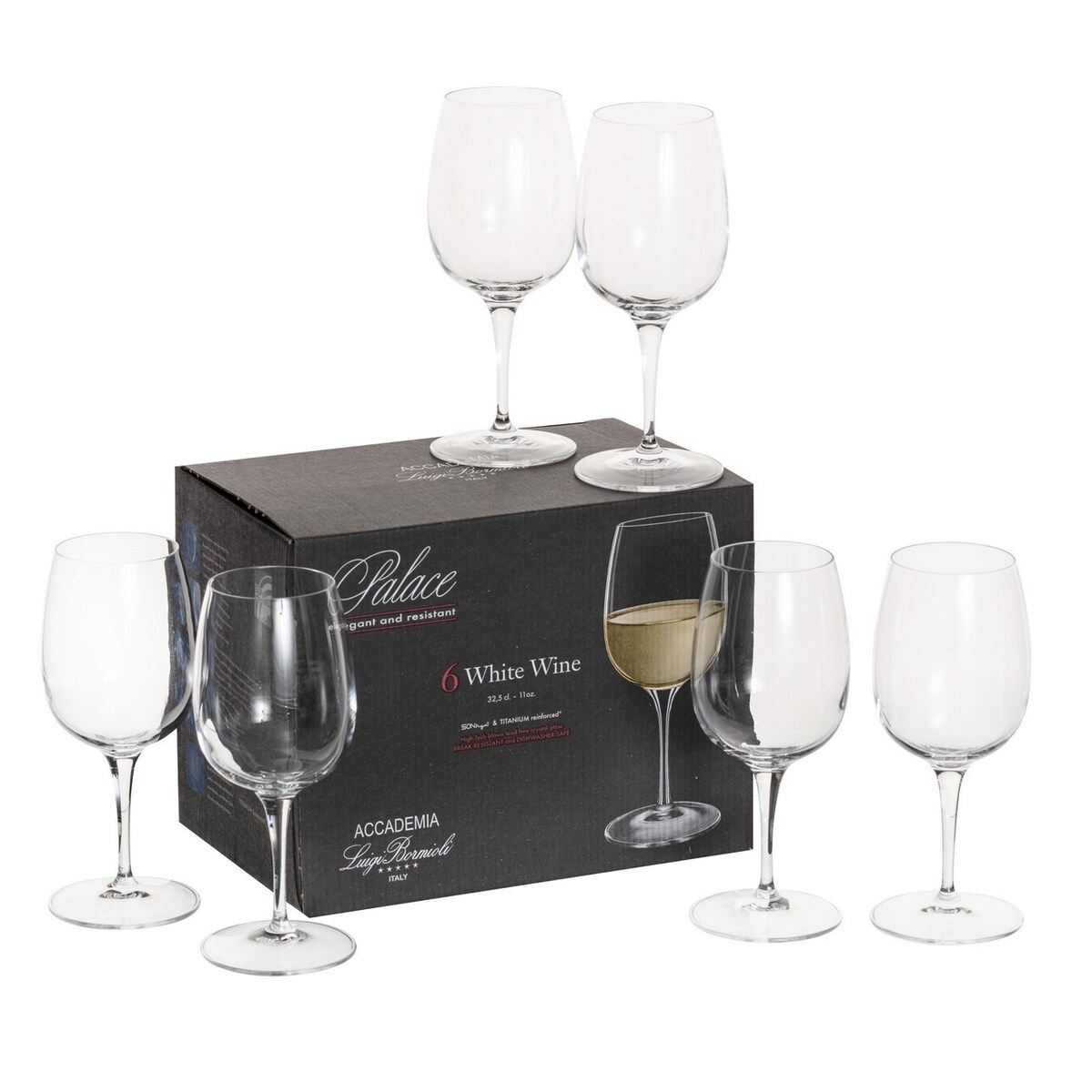 Kieliszki do wina Palazzo 6szt. 325ml, 6 x 7,5 x 18 cm