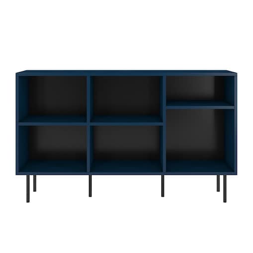 Otwarta komoda / regał w granatowym kolorze Dancan MIRKA / szer. 130 cm