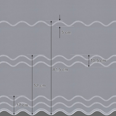 Firana na haczykach flex pojedynczych, biały z przeszyciem, Woale i firany