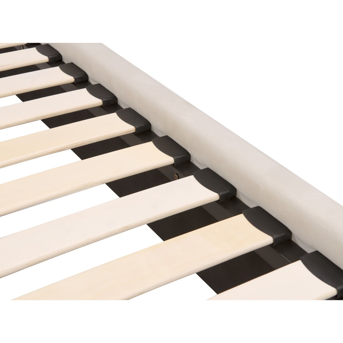 Łóżko welurowe 140 x 200 cm beżowe BRIN