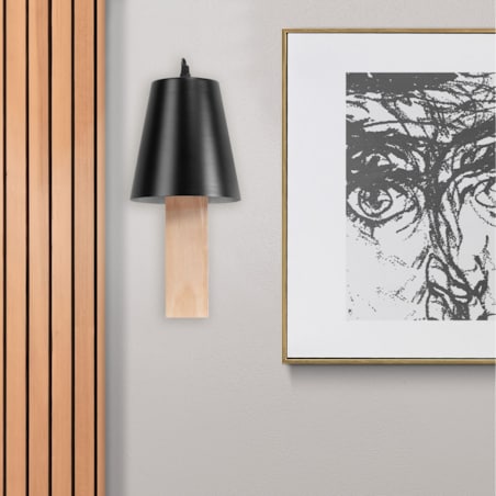 Kinkiet App1279-1W Czarny, Metal