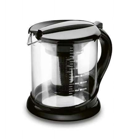 DZBANEK SZKLANY Z ZAPARZACZEM 1,8L na herbatę zioła napoje imbryk czajnik