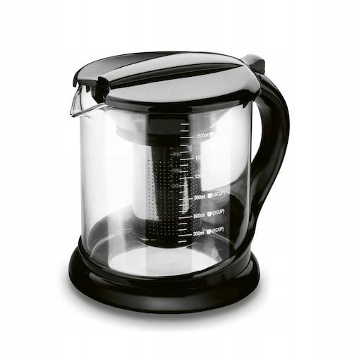 DZBANEK SZKLANY Z ZAPARZACZEM 1,8L na herbatę zioła napoje imbryk czajnik