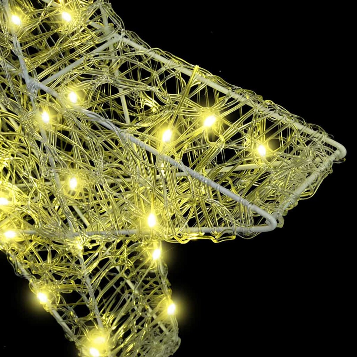 vidaXL 3D Gwiazda z 50 diodami LED Ciepła biel 55 x 53.5 x 10 cm Akryl