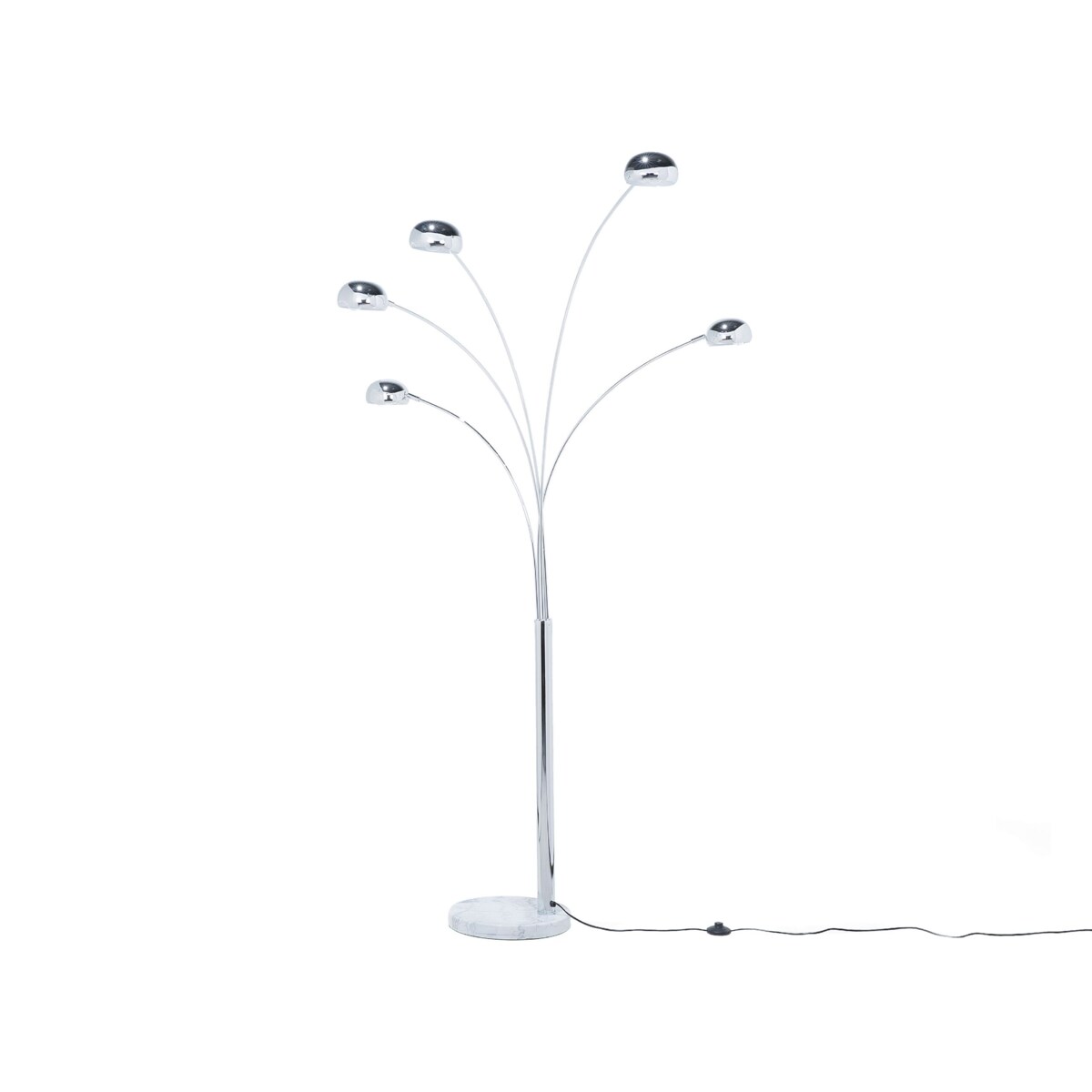 Lampa podłogowa regulowana metalowa srebrna FLINDERS