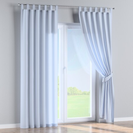 Zasłona na szelkach 1 szt. 130x245 pastelowy niebieski