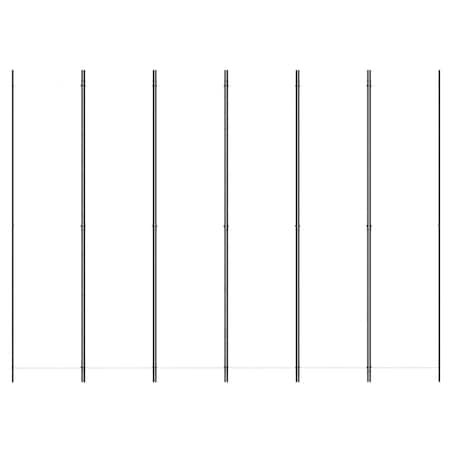 vidaXL Parawan 6-panelowy, biały, 300x220 cm, tkanina