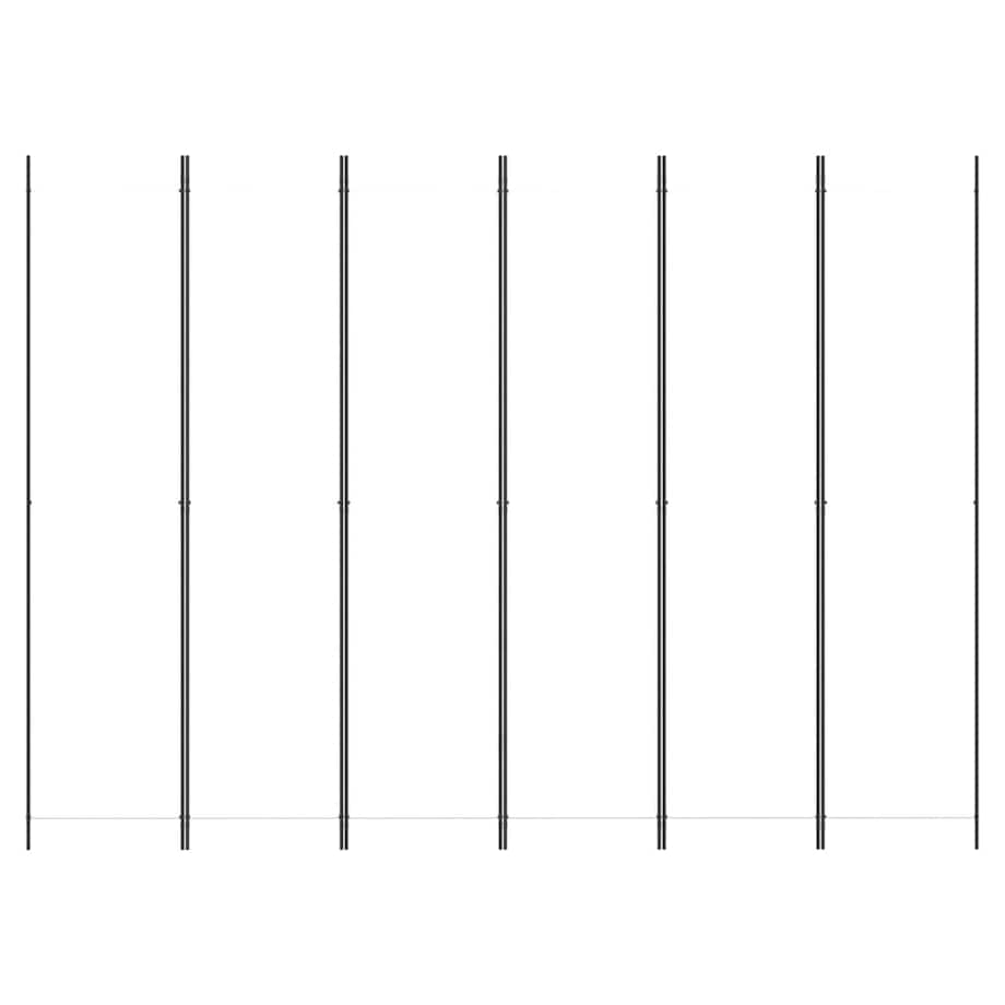 vidaXL Parawan 6-panelowy, biały, 300x220 cm, tkanina