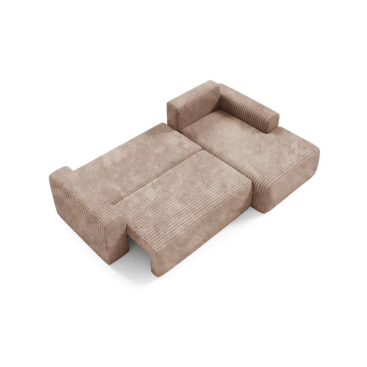 Narożnik SONTII z funkcją spania gruby sztruks Kolor: TILIA 17