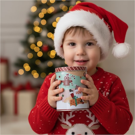 Puszka Na Pierniki Ciastka Boże Narodzenie 10X14 Cm Świąteczna Dekoracyjna Cukierki Słodycze